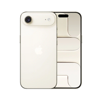 The Apple iPhone Air light gold color with front and rear view