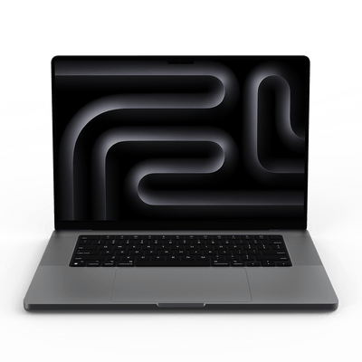 Apple MacBook Pro 16-inch M3 space black front view