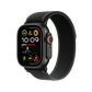 Apple Watch Ultra 2 Black Titanium with Black Trail Loop side view