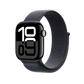 Apple Watch Series 10 46 mm GPS – Tiefschwarz mit Tinten-Sportarmband, geöffnete Box