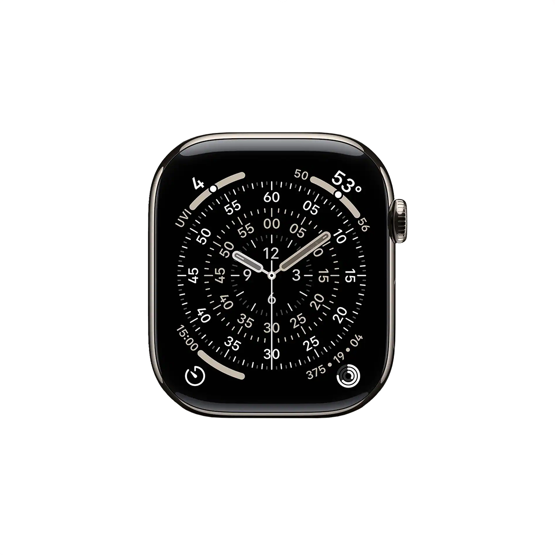 Apple Watch Series 11 Natural Titanium face only