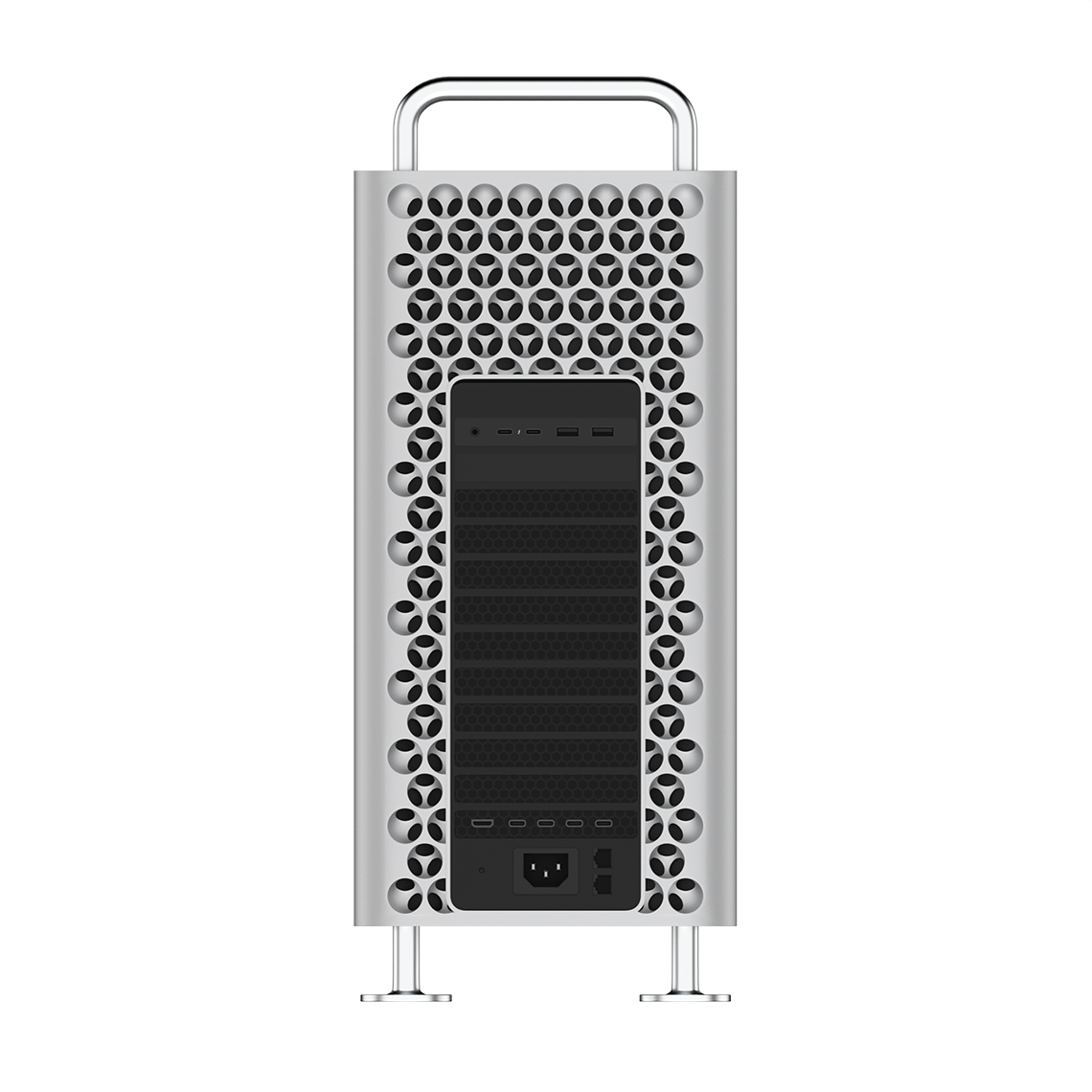 2019 Mac Pro tower back view