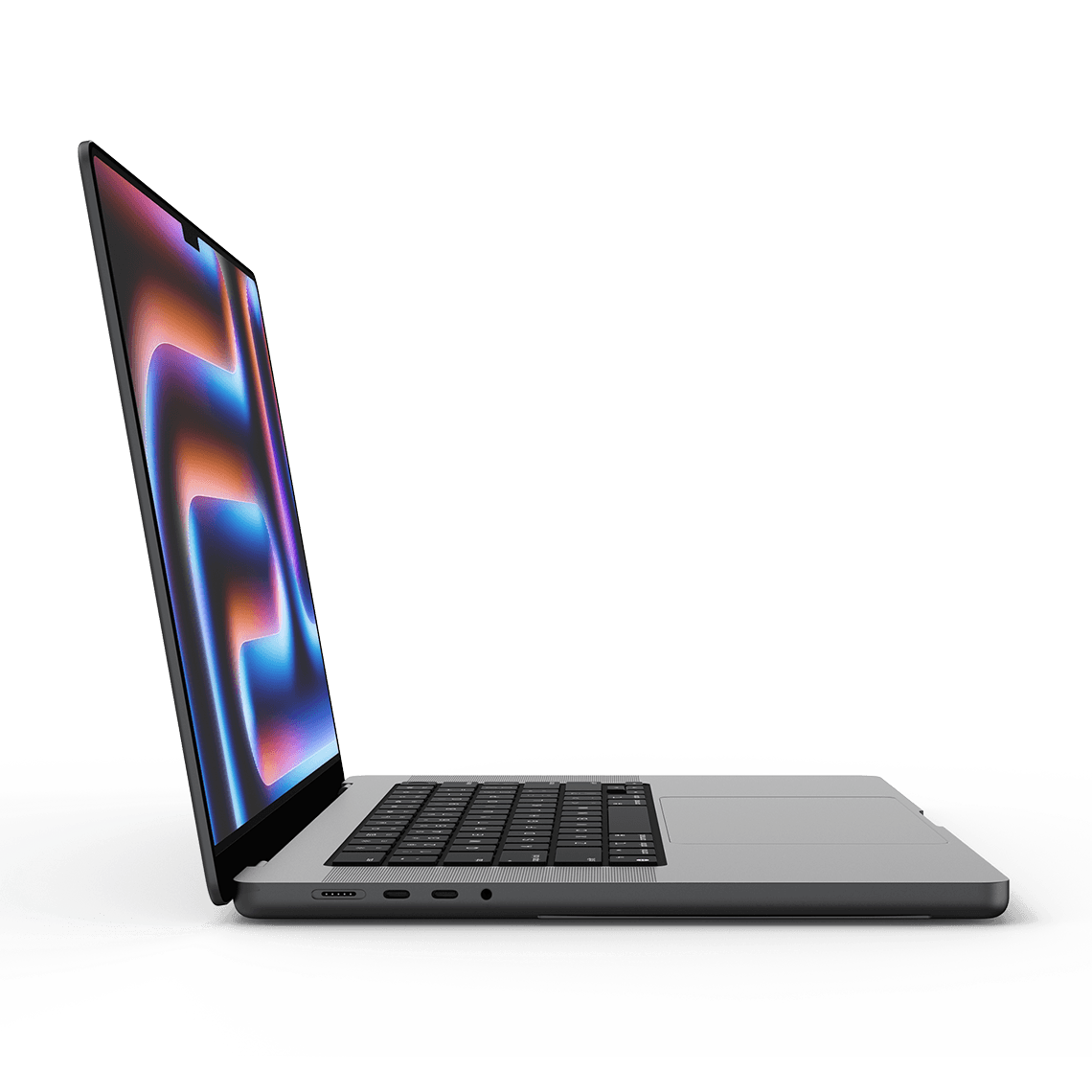 Apple MacBook Pro 16-inch M4 space black opened left side view