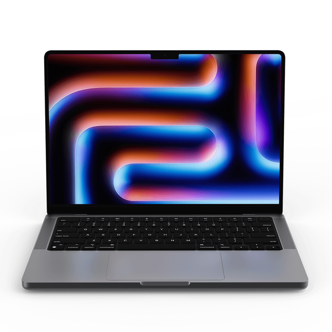 Apple MacBook Pro 14-inch M4 space black front view