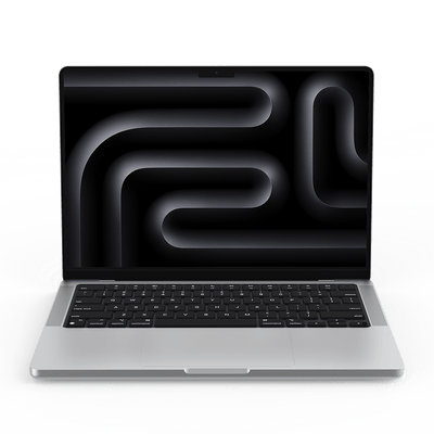 Apple MacBook Pro 14-inch M3 silver front view
