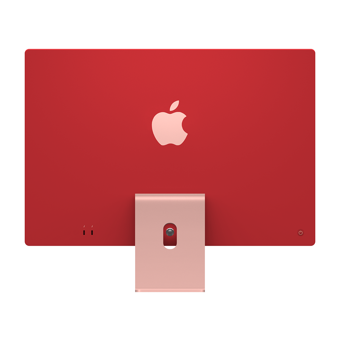 Apple iMac pink with 2 USB-C port rear view