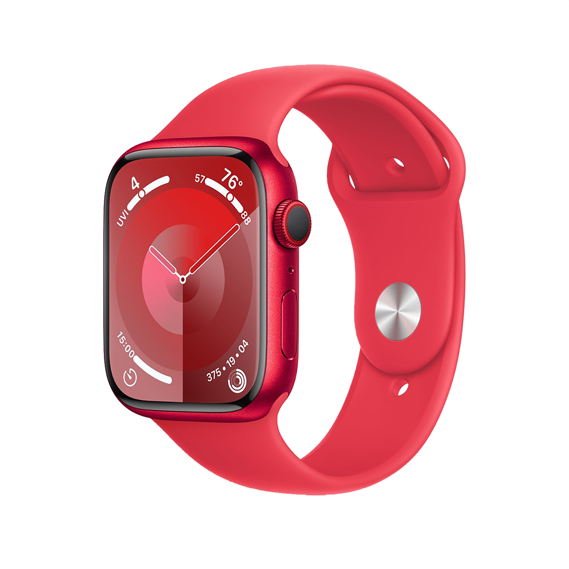 Apple Watch Series 9 45mm GPS + Cellular - Product Red w/ M/L Red Sports Band, Grade B