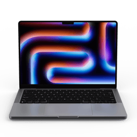 Apple 14-inch MacBook Pro M4 Space Black open front view