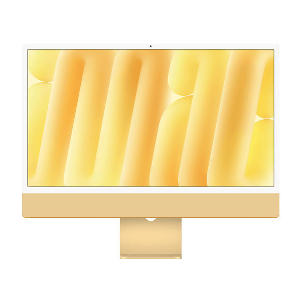 Apple M4 iMac 24-inch - Yellow - 16GB RAM, 256GB Flash, 10-Core GPU, 4