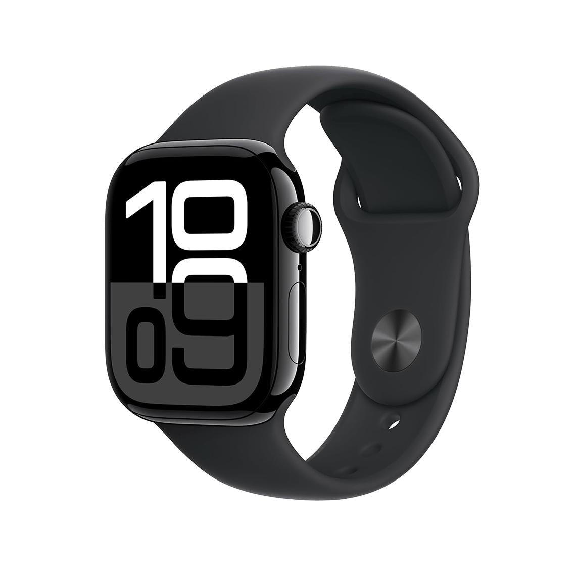 Apple Watch Series 10 46mm GPS - Jet Black w/ S/M Black Sport Band, Open Box