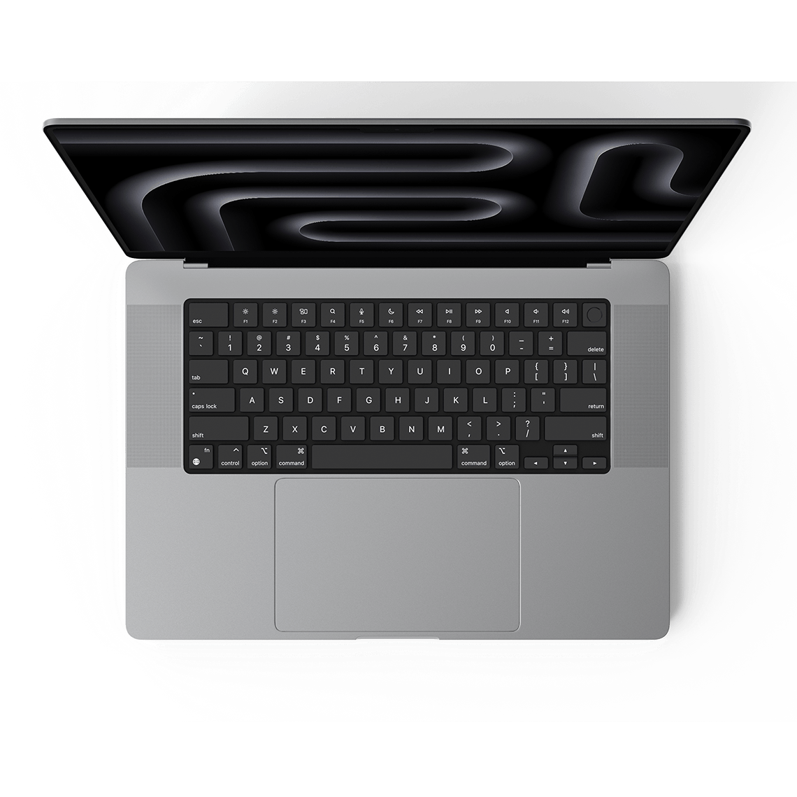 Apple MacBook Pro 16-inch M3 silver opened top view