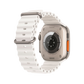 Apple Watch Ultra 2 Titanium with White Ocean Band rear view