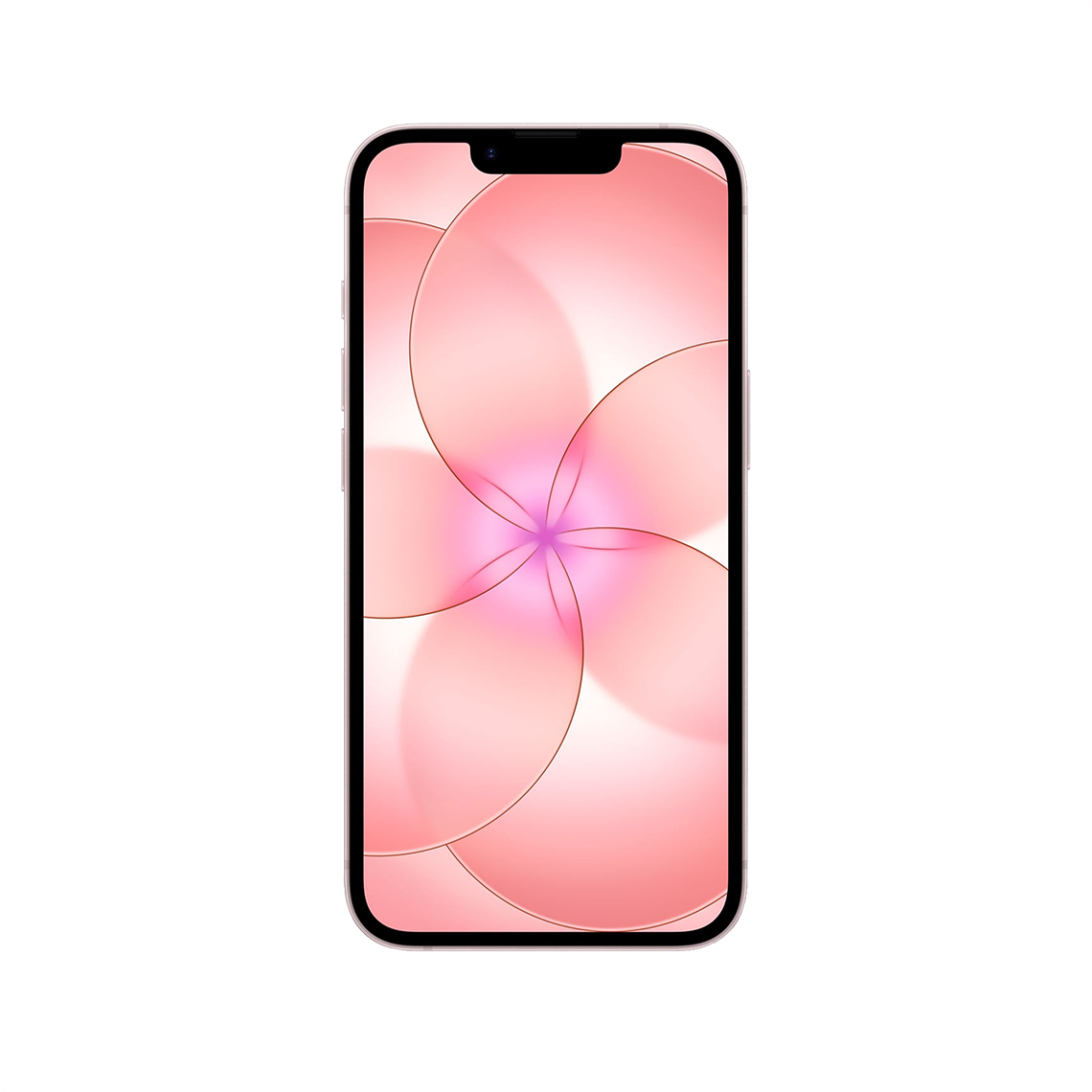 The Apple iPhone 17e soft pink color front view