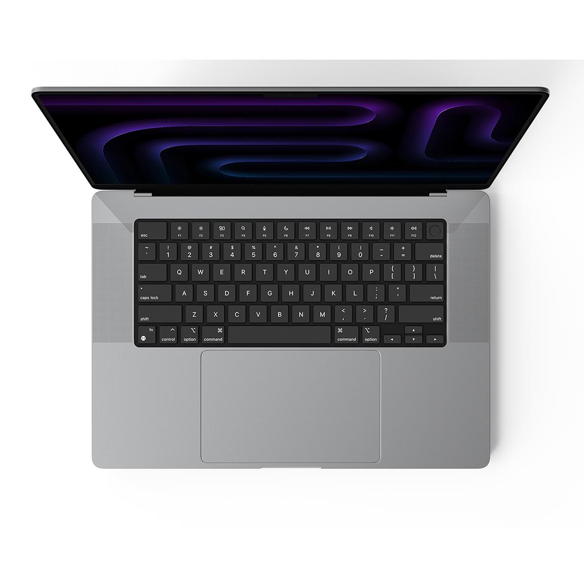 Apple MacBook Pro 16-inch M5 silver opened top view