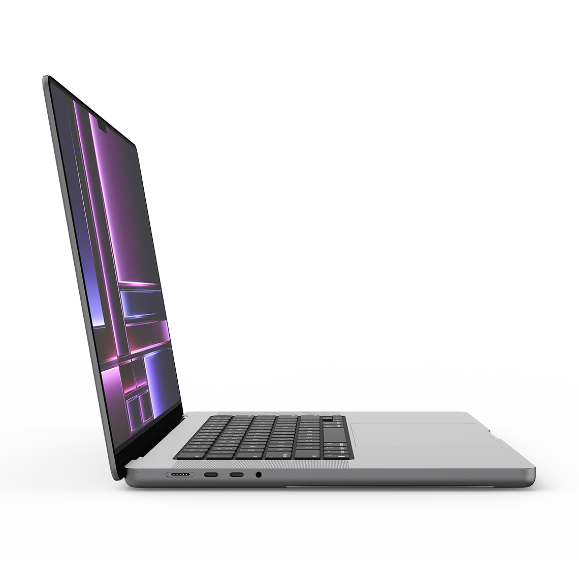 Apple MacBook Pro 16-inch M2 space gray opened left side view