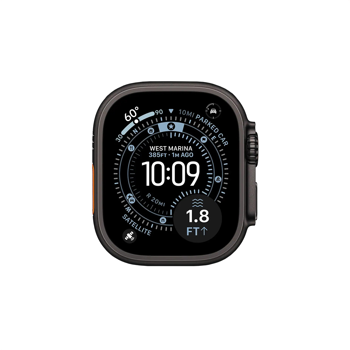 Apple Watch Ultra 3 Black Titanium face only