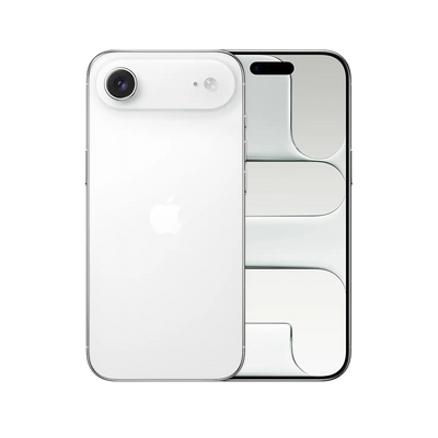 The Apple iPhone Air cloud white color with front and rear view