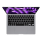 Apple 13-inch MacBook Air M3 space gray opened top view