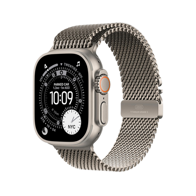 Apple Watch Ultra 2 Natural Titanium with Natural Titanium Milanese Loop