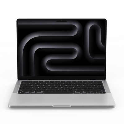 Apple MacBook Pro 14-inch M3 Pro silver front view