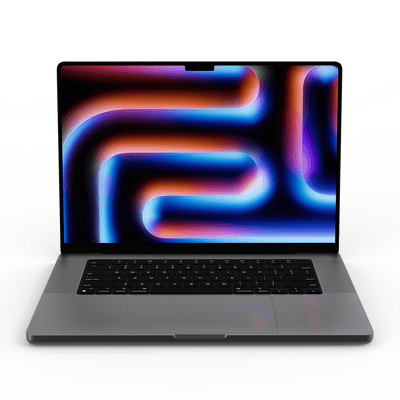 Apple MacBook Pro 16-inch M4 space black front view
