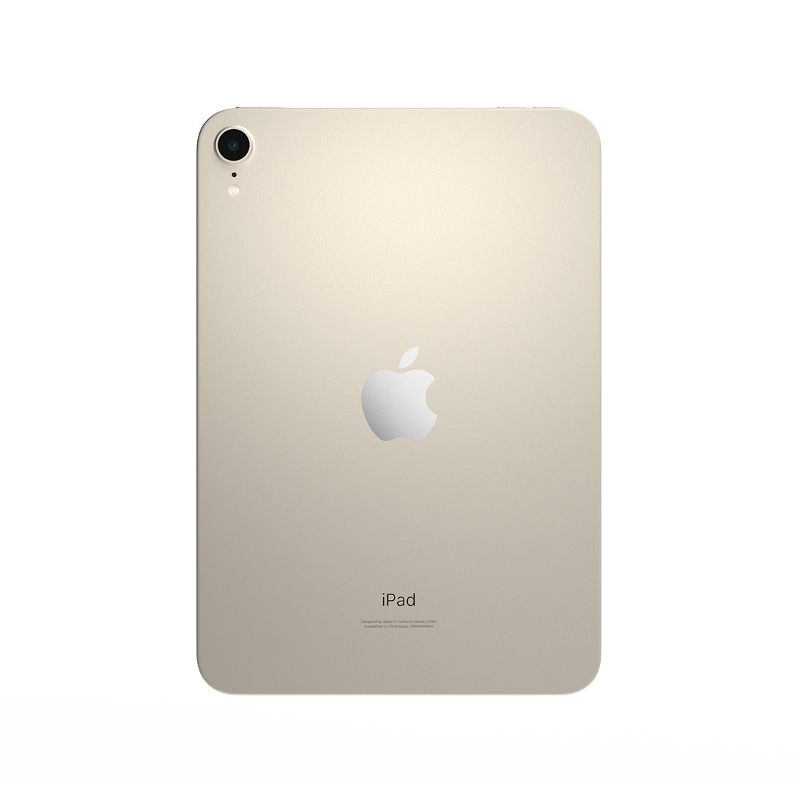 Apple iPad Mini 7th Gen Starlight rear view