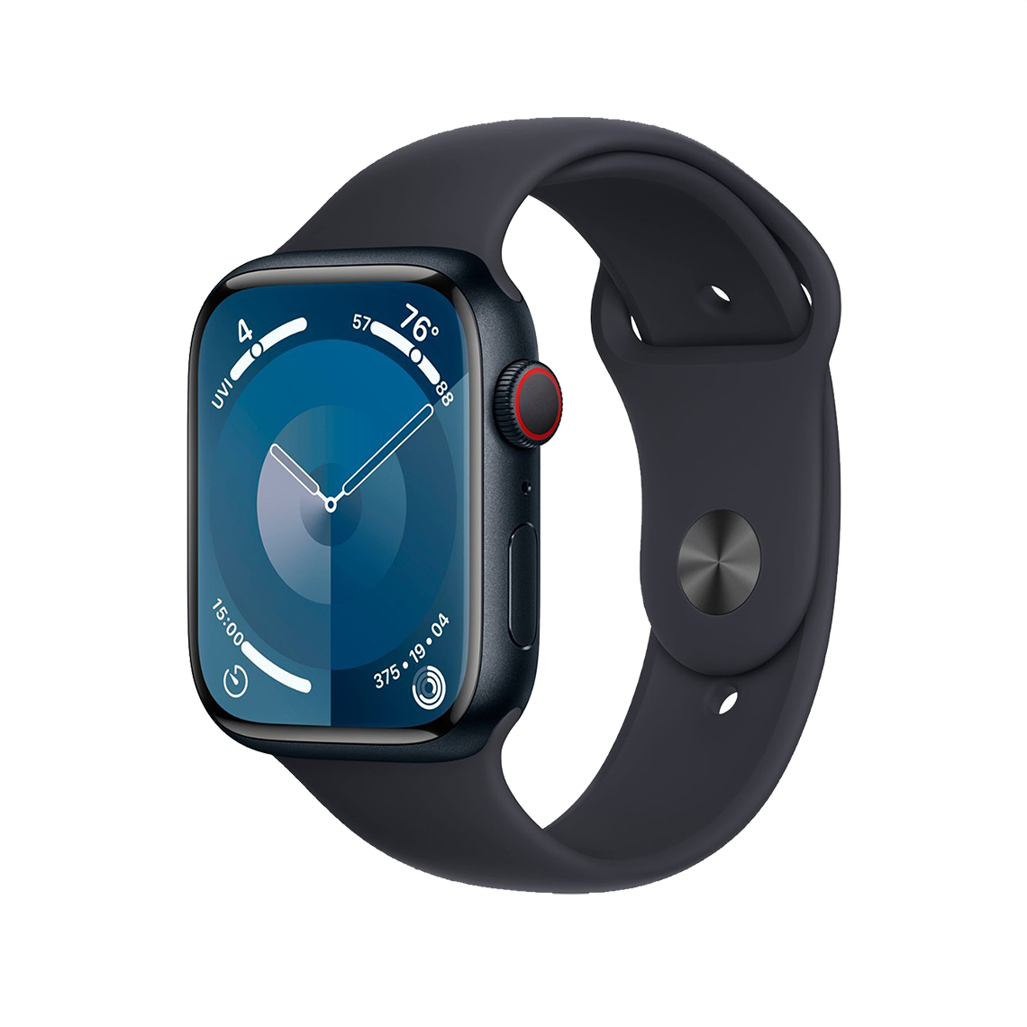 Apple Watch Series 9 41mm GPS + Cellular - Midnight w/ S/M Midnight Sports Band, Grade B