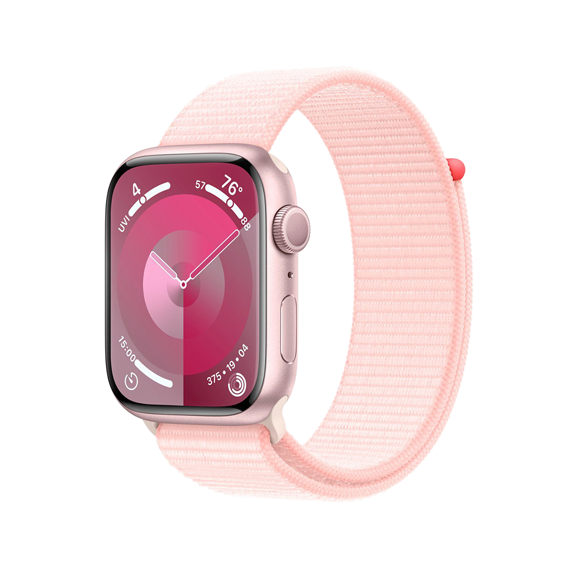 Apple Watch Series 9 45mm GPS - Pink w/ Light Pink Sport Loop, Grade A