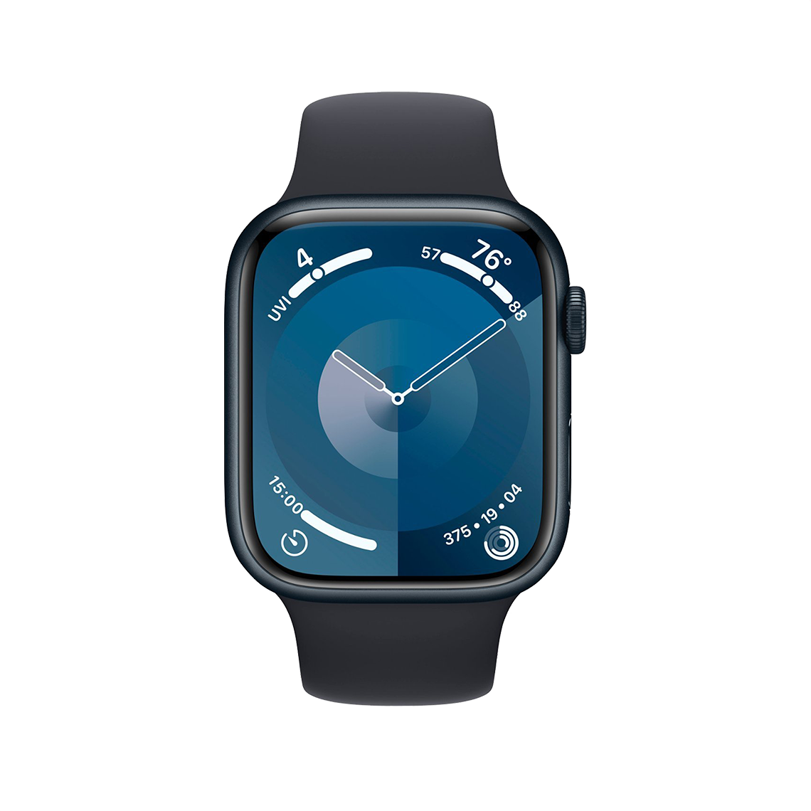 Apple Watch Series 9 45mm GPS - Midnight w/ S/M Midnight Sports Band, Open Box