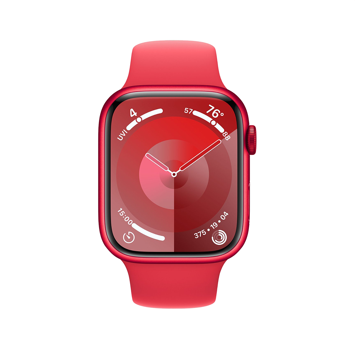 Apple Watch Series 9 45mm GPS + Cellular - Product Red w/ S/M Red Sports Band, Open Box