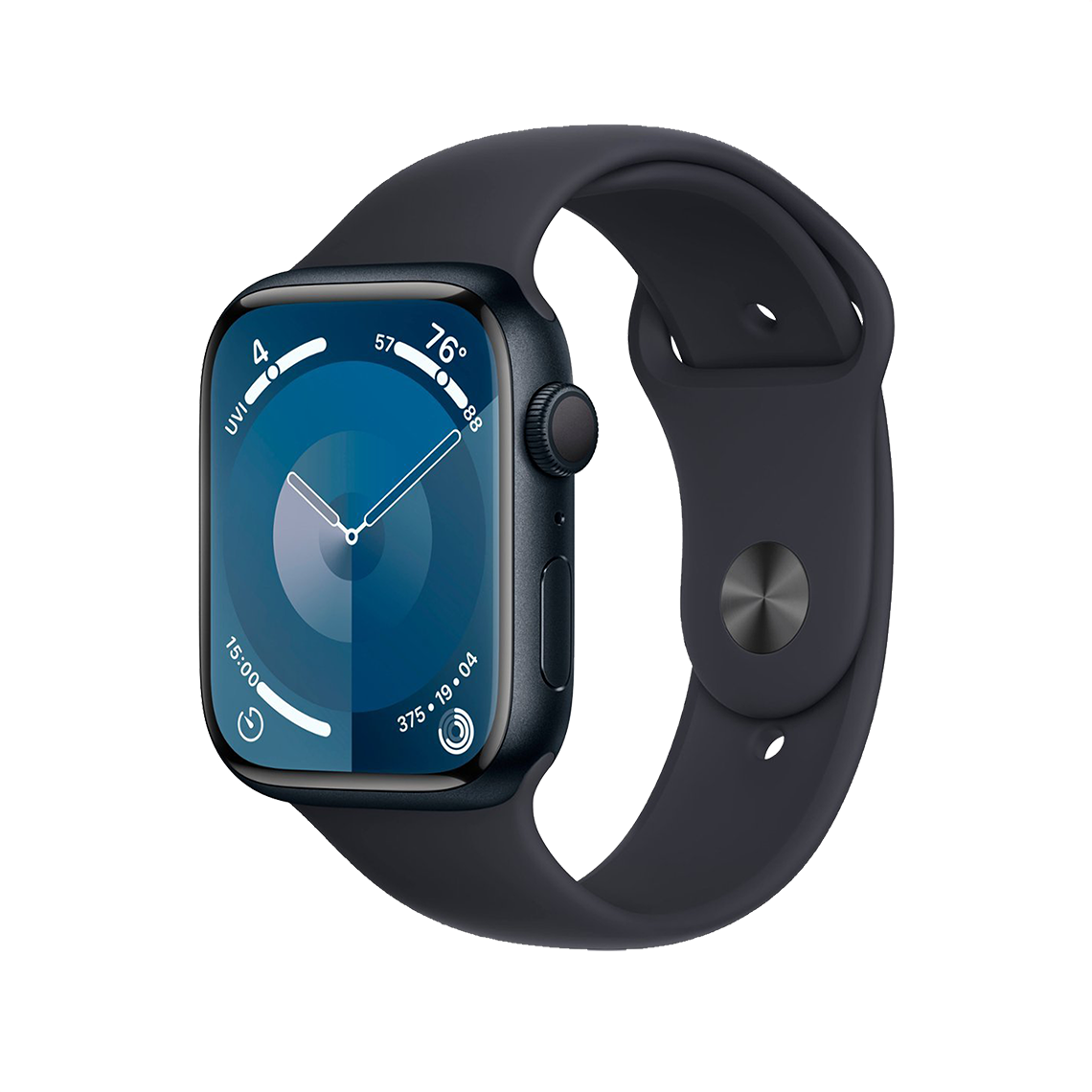 Apple Watch Series 9 41mm GPS - Midnight w/ S/M Midnight Sports Band, Grade A