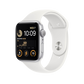 Apple Watch SE 2 40mm GPS - Silver w/ M/L White Sports Band, Grade A