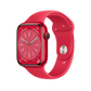 Apple Watch Series 8 41mm GPS + Cellular - Product Red w/ S/M Red Sports Band, Open Box