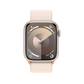 Apple Watch Series 9 45mm GPS + Cellular - Starlight w/ Starlight Sport Loop, Grade B