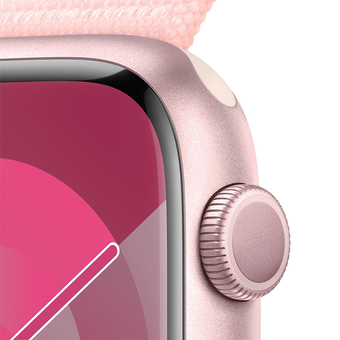 Apple Watch Series 9 41mm GPS - Pink w/ Light Pink Sport Loop, Grade B