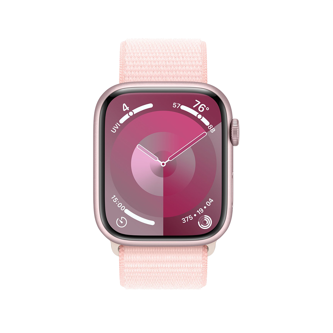 Apple Watch Series 9 45mm GPS + Cellular - Pink w/ Light Pink Sport Loop, Open Box