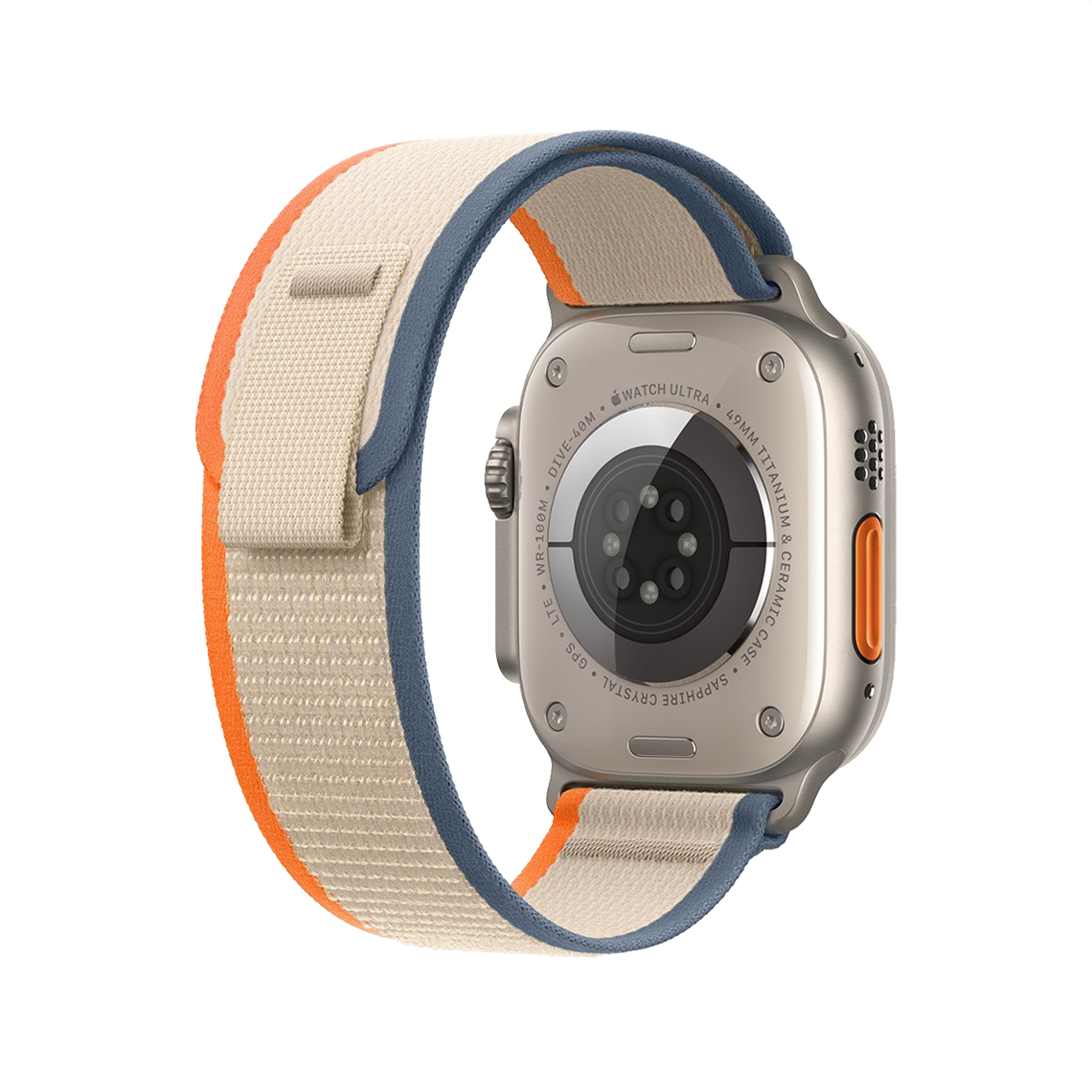 Apple Watch Ultra 2 49mm GPS + Cellular - Titanium - S/M Orange/Beige Trail Loop, Grade B