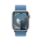 Apple Watch Series 9 41mm GPS - Silver w/ Winter Blue Sport Loop, Grade B