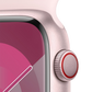 Apple Watch Series 9 41mm GPS + Cellular - Pink w/ M/L Light Pink Sports Band, Grade B