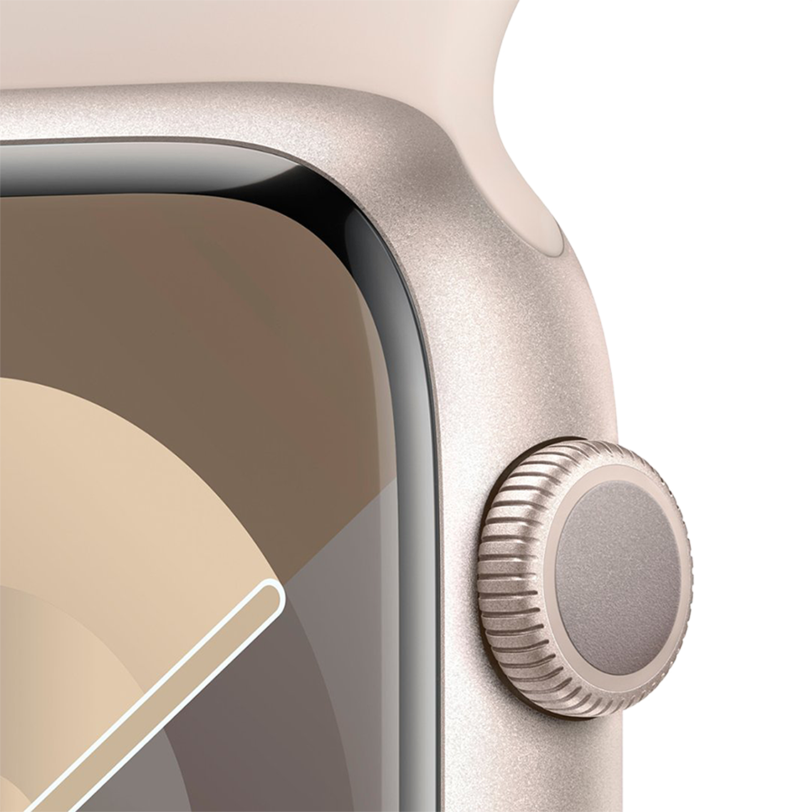 Apple Watch Series 9 41mm GPS - Starlight w/ M/L Starlight Sports Band, Grade A