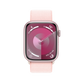 Apple Watch Series 9 41mm GPS + Cellular - Pink w/ Light Pink Sport Loop, Open Box